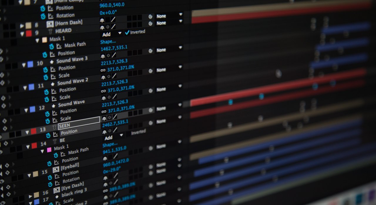 Nahansicht einer Software zum Videoschnitt